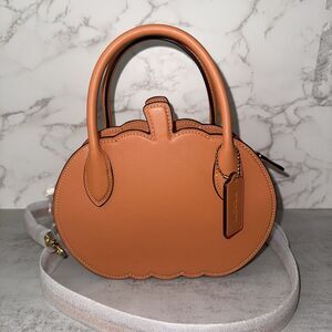 Coach Pumpkin Runway CU868 Orange Leather Fall Autumn Halloween Purse NWT -HTF